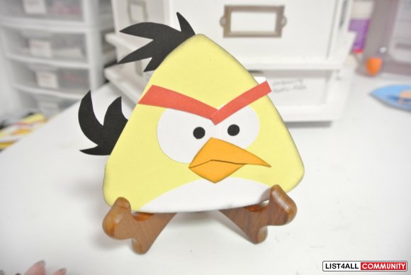 YELLOW angry bird card