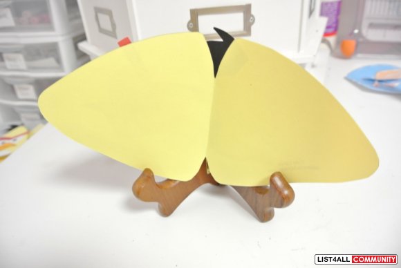 YELLOW angry bird card