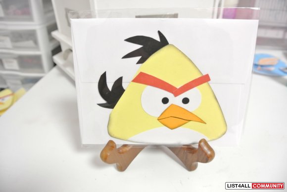 YELLOW angry bird card
