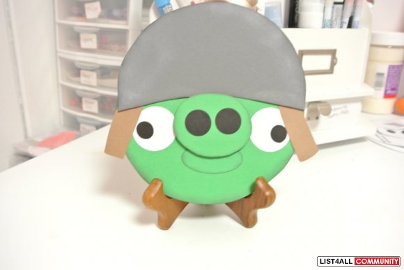 Angry birds green pig card