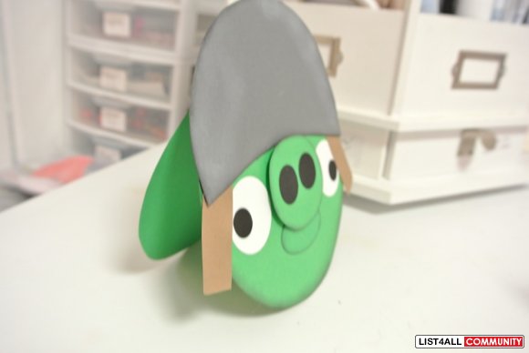 Angry birds green pig card