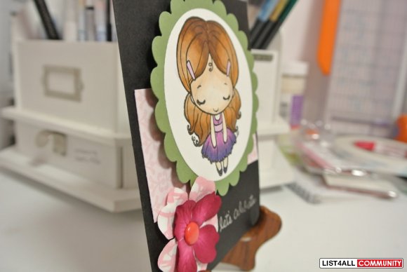 Let's celebrate girl with flower