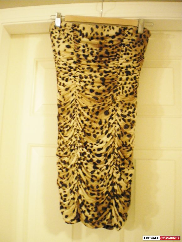XXI Leopard Tube Dress Size M