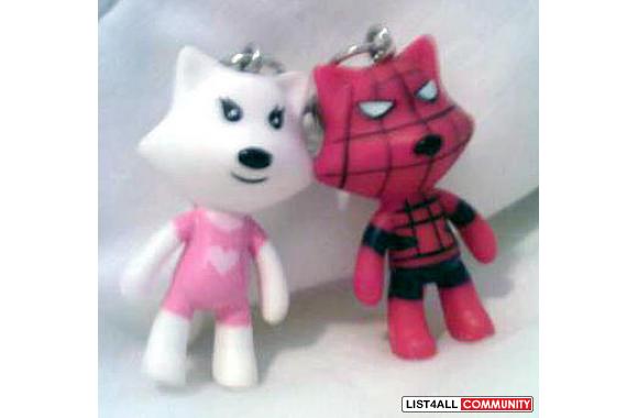Romantic Pair of Wolves (Keychains): Spiderman + Robot Girl??
