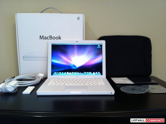 13" White Apple MacBook Laptop - Great condition - Excellent battery l