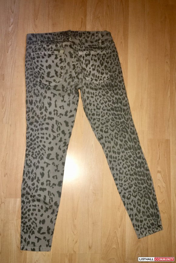 Grey Leopard Jeans From Aritzia