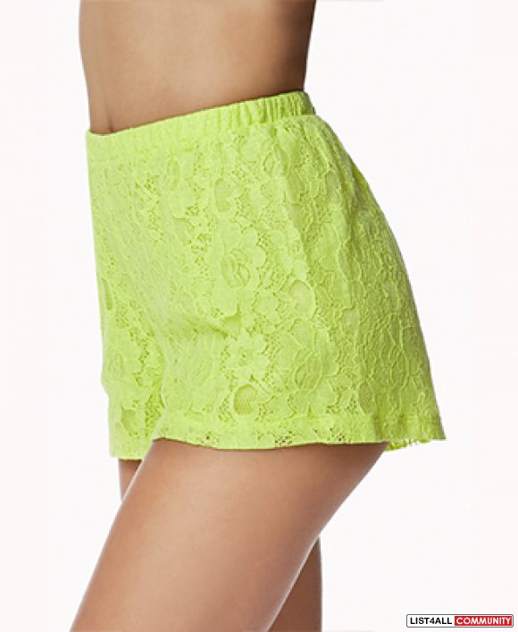 XXI Floral Lace Shorts (Brand New)
