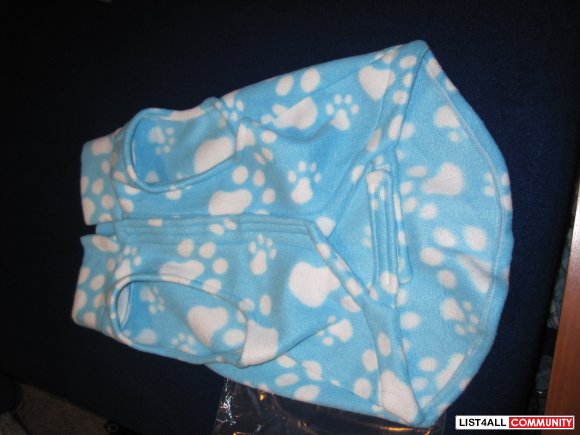 Blue Fleece Dog Vest XL