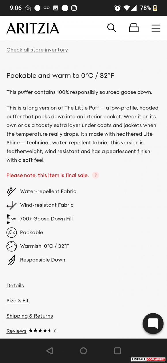 TNA Little Puff Long xs