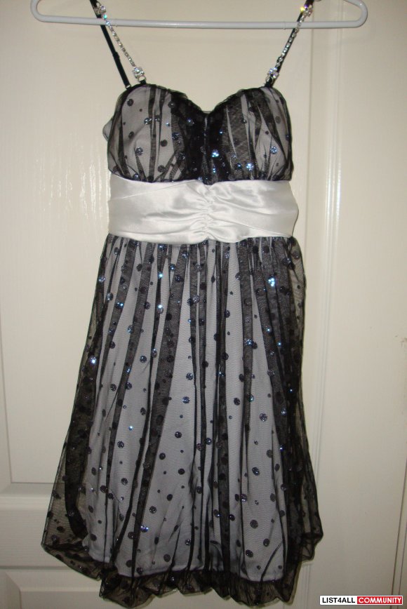Sparkle Rhinestone Black Dress - Small
