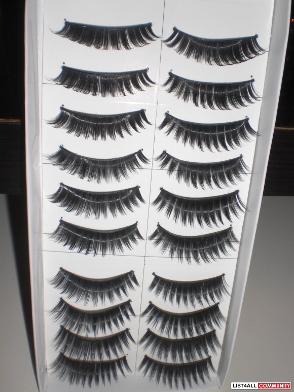 10 Pairs Long Volume False Lashes