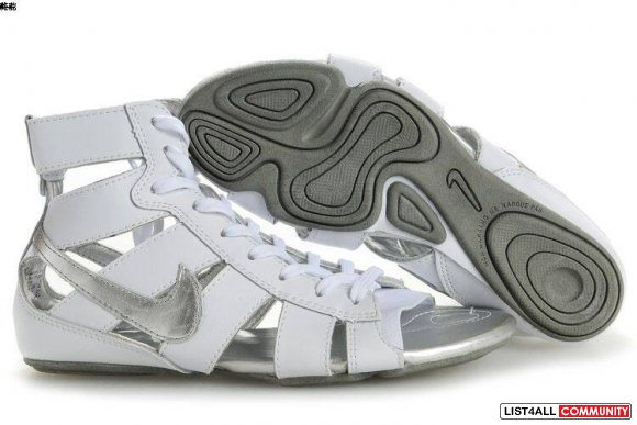 paypal accepted NIKE GLADIATEUR MID WOMENS BLACK SILVER LEATHER SHOE