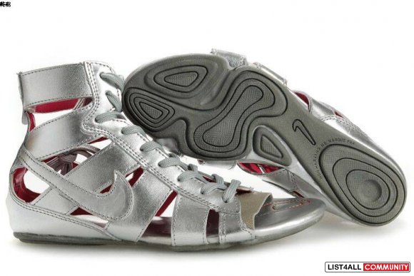 paypal accepted NIKE GLADIATEUR MID WOMENS BLACK SILVER LEATHER SHOE