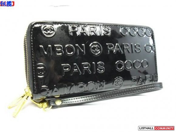 AUTHENTIC Chanel Black Leather Wallet www.kickshopping.com