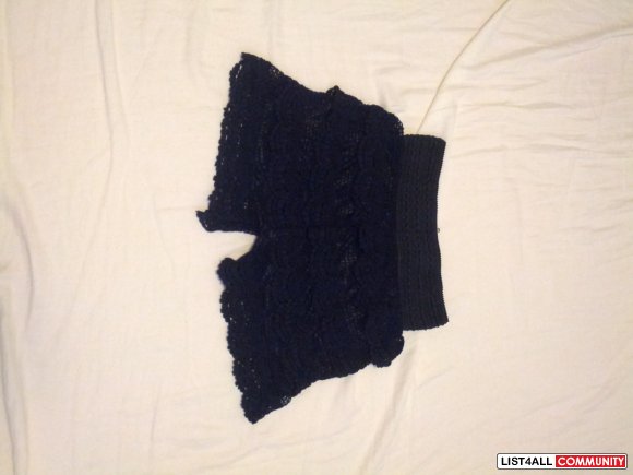 Lace shorts, black one size fits all (fits xsmall-small)