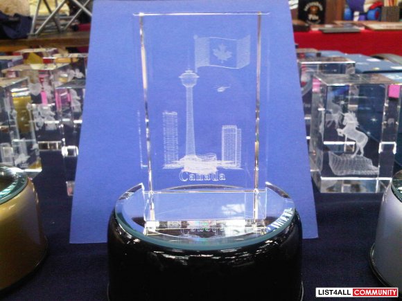 Crystal Column with 3D Picture Engraved INSIDE(best gift) - $5