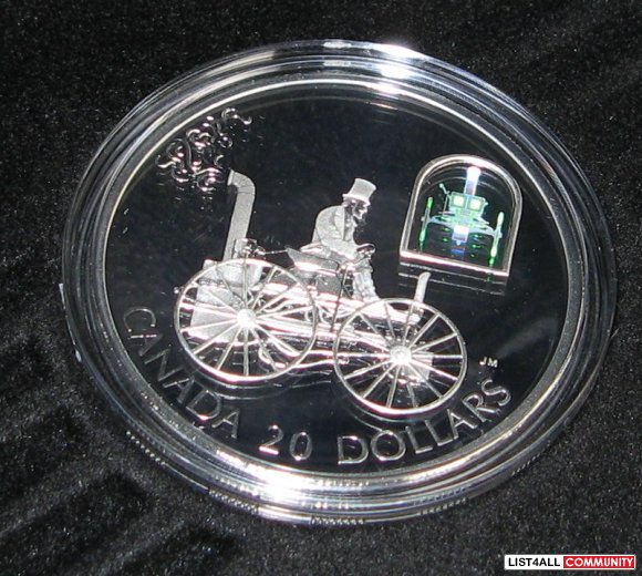 2000 Proof Hologram Silver Coin -  H.S. Taylor Steam Buggy