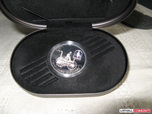 2000 Proof Hologram Silver Coin -  H.S. Taylor Steam Buggy