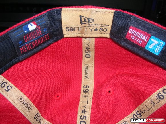 Fitted Red NewEra 7 3/8 New York Yankees MLB Hat