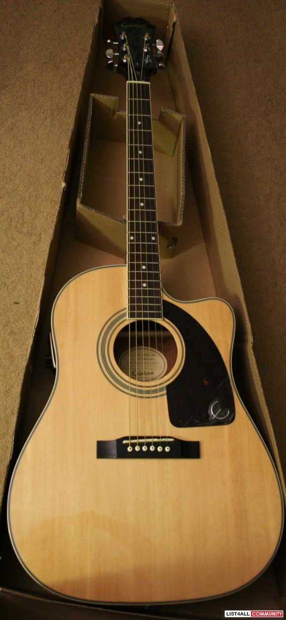 NEW: Epiphone Acoustic-Electric Guitar w/ Cutaway (AJ200SCE)‏