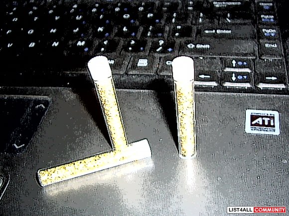 Gold in tiny vials