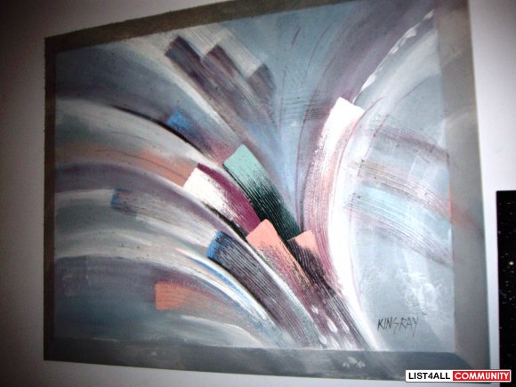 Original Oil Resin Painting Signed Kingray - Open to offers  "LARGE"