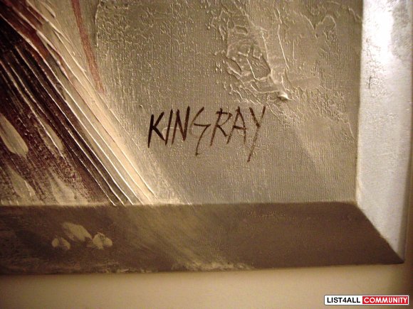 Original Oil Resin Painting Signed Kingray - Open to offers  "LARGE"