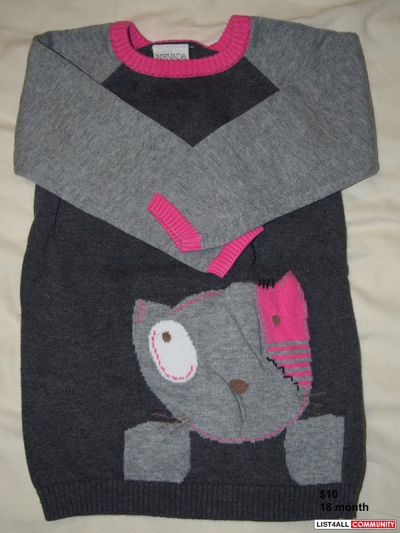 girl sweaters 18M 3pieces