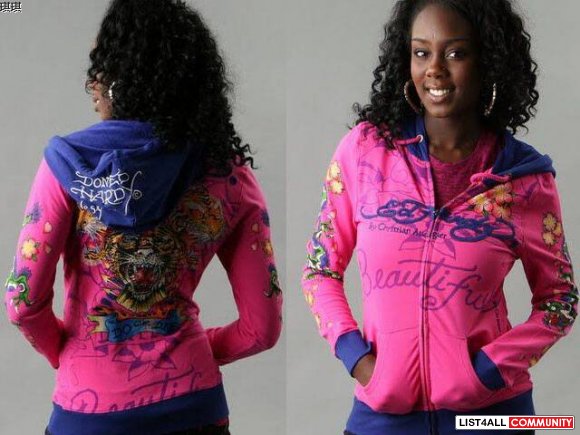 Authentic ed hardy hoodies for women s-xxl