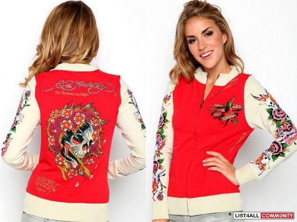 accept paypal ed hardy jacket for woman s-xxl
