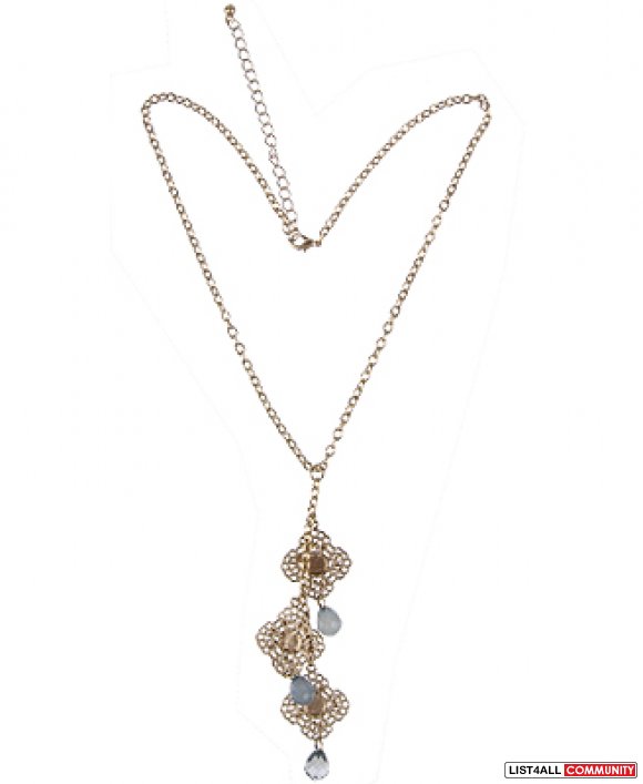 Flower Drop Necklace (NEW)