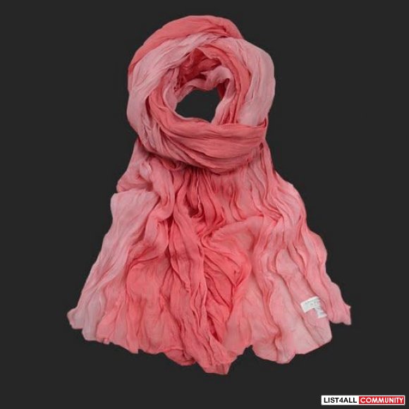 VINTAGE KEN SCOTT FLOWERED CHIFFON SILK OBLONG SCARF AF