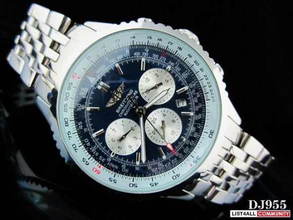 BREITLING Navitimer Stainless Steel Watch w. Box Papers