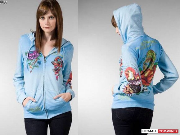 Authentic ed hardy hoodies for women s-xxl