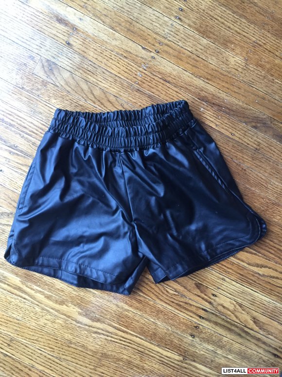 Faux Leather Shorts -  NWOT - Fits like 00