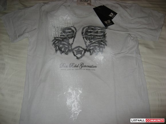 Dom Rebel "Wings(Studded) Crew" Tee BNWT Size M