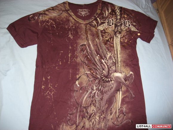 Brad Butter "Unicorns getting stab by swords" Tee Size M