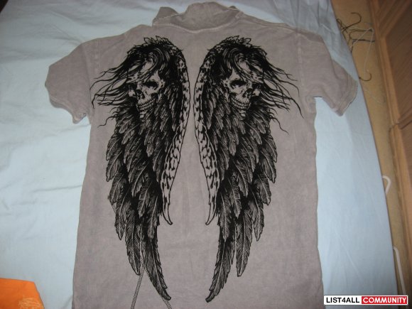 Affliction "Wings" Polo Size M