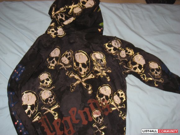 Motor City Legends "Skulls" Hoodie Size L