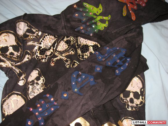 Motor City Legends "Skulls" Hoodie Size L