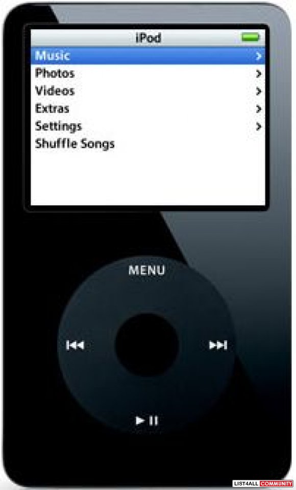 Ipod video black 5th generation 30 gb