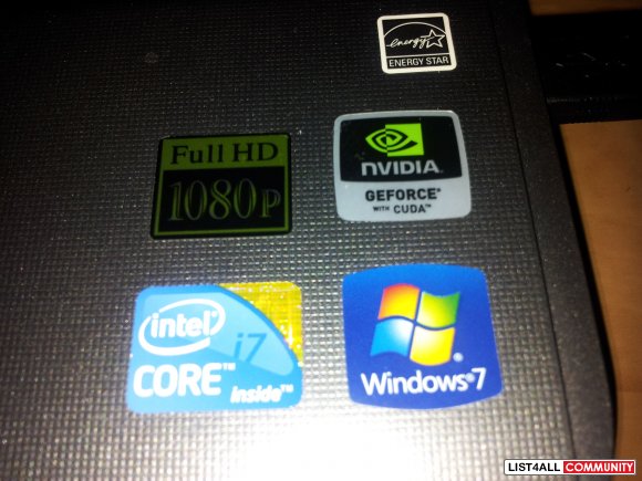 Selling Sony Vaio 16.4 inch laptop, i7/6GB/1080p/blu-ray/640GB HDD/1 G